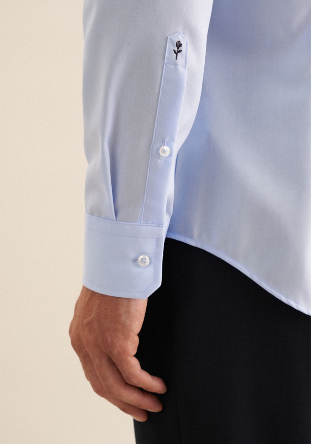 Slim Business Hemd Uni in Mittelblau | Seidensticker Onlineshop
