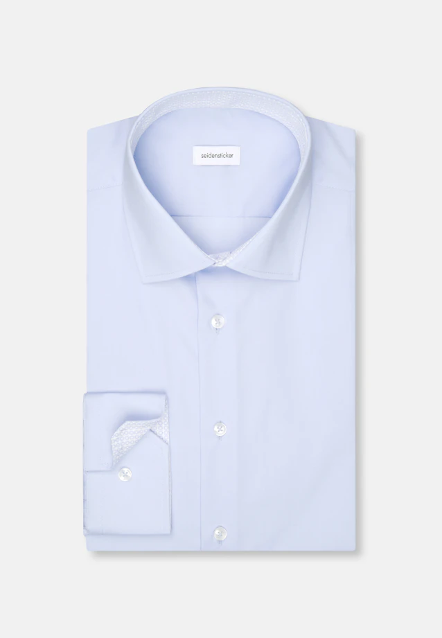 Slim Business Hemd Uni in Mittelblau |  Seidensticker Onlineshop