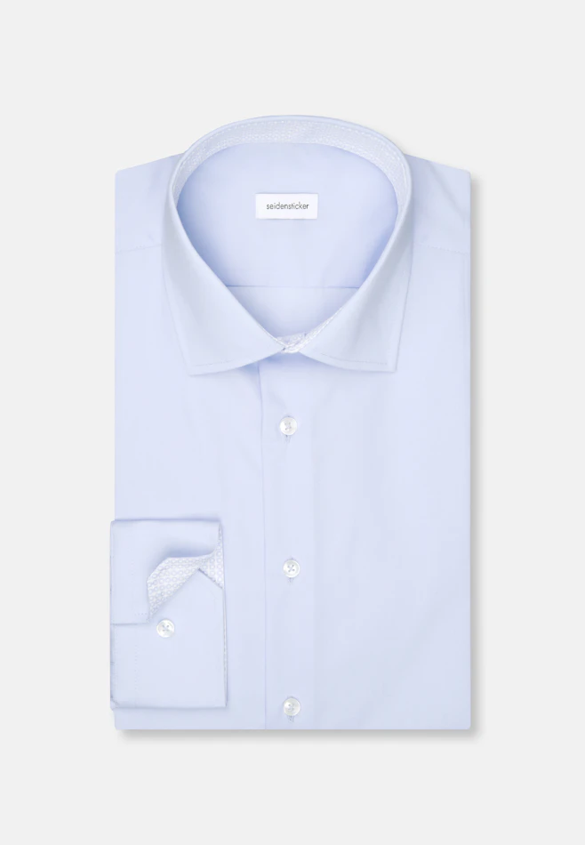 Slim Chemise d'affaires Uni dans Bleu Moyen | Boutique en ligne Seidensticker