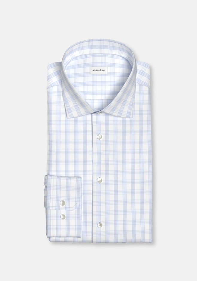 Shaped Business Hemd Karo in Hellblau | Seidensticker Onlineshop