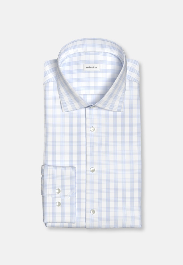 Shaped Business Hemd Karo in Hellblau |  Seidensticker Onlineshop