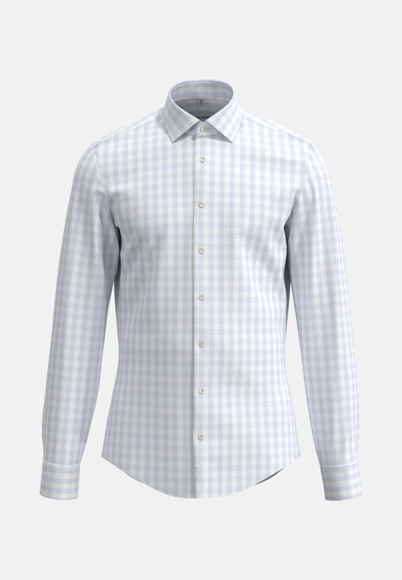 Shaped Business Hemd Karo in Hellblau |  Seidensticker Onlineshop