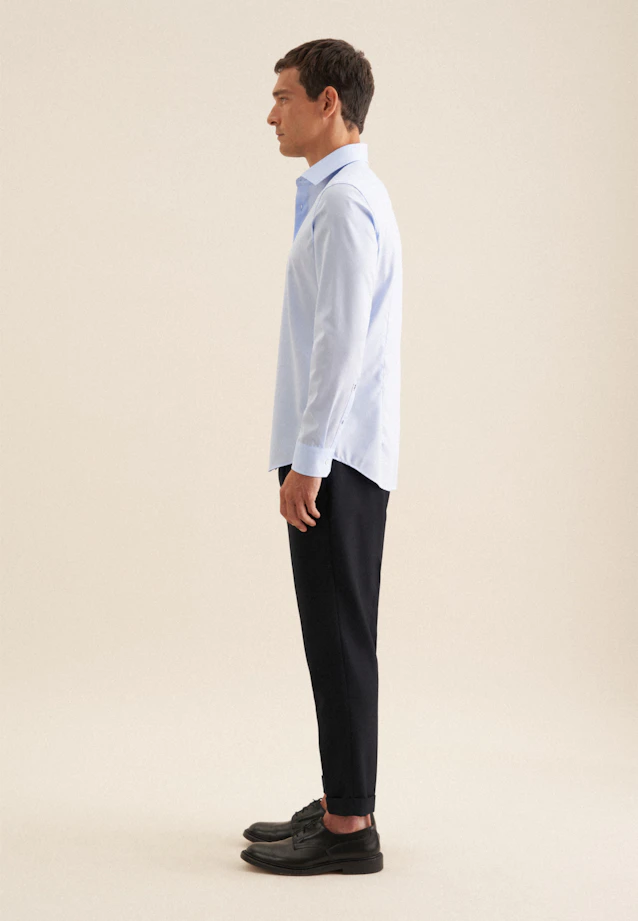Shaped Chemise d'affaires Uni in Bleu Moyen |  Seidensticker Onlineshop