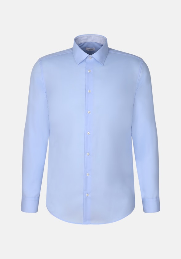 Shaped Chemise d'affaires Uni in Bleu Moyen | Seidensticker Onlineshop