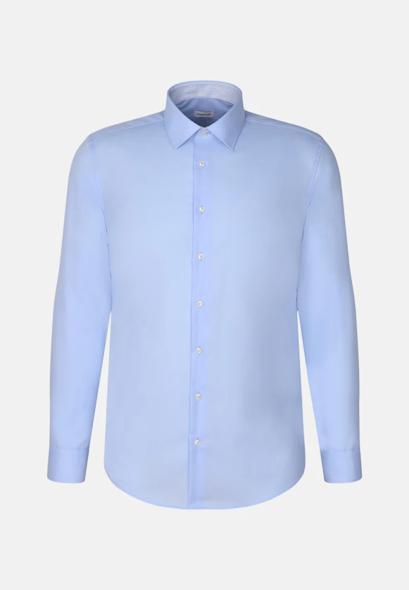Shaped Chemise d'affaires Uni in Bleu Moyen |  Seidensticker Onlineshop