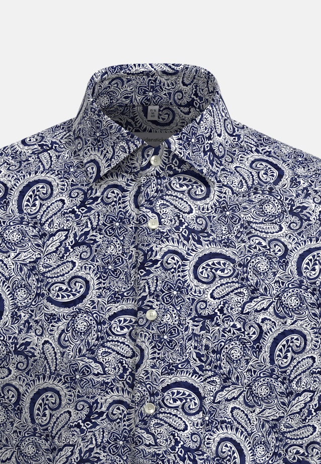 Regular Business Hemd Druck in Dunkelblau |  Seidensticker Onlineshop