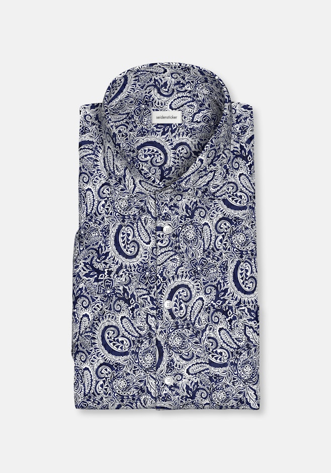 Regular Business Hemd Druck in Dunkelblau | Seidensticker Onlineshop