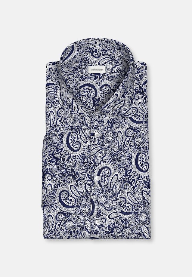 Regular Business shirt Print in Dark Blue |  Seidensticker Onlineshop