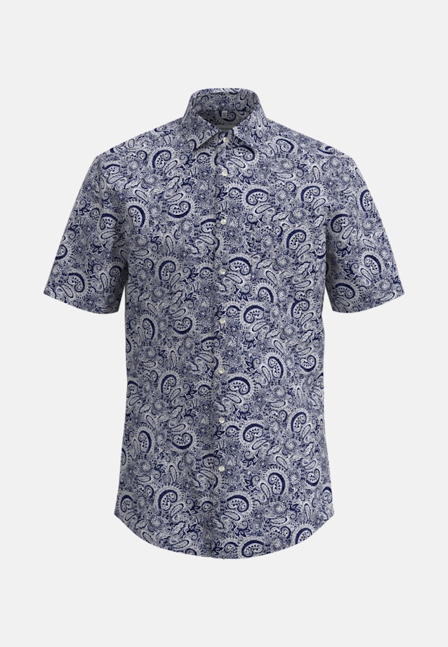 Regular Business Hemd Druck in Dunkelblau |  Seidensticker Onlineshop