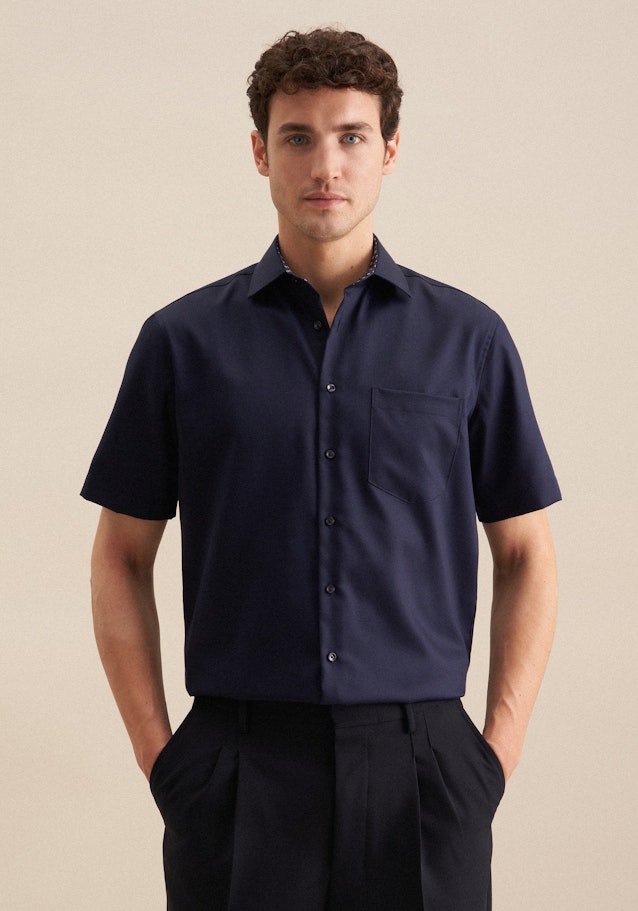 Regular Chemise Business Uni in Bleu Foncé | Seidensticker Onlineshop