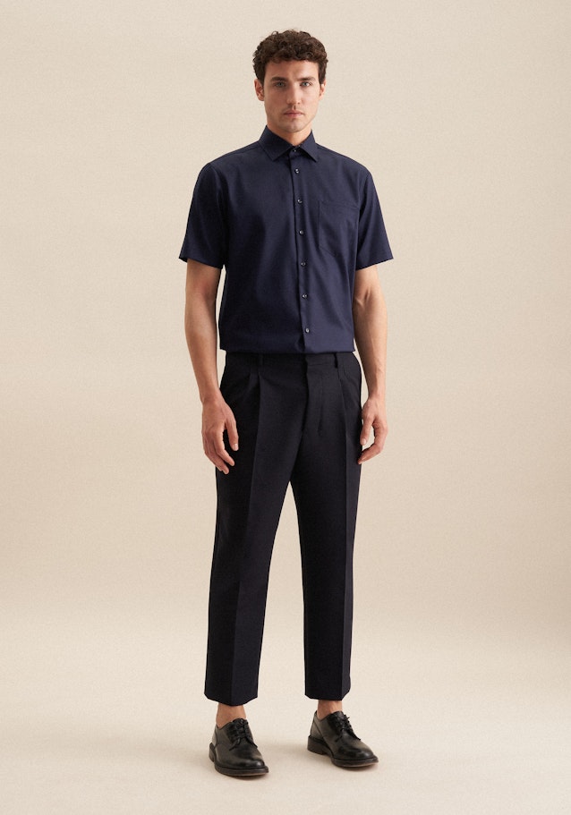 Regular Chemise Business Uni in Bleu Foncé | Seidensticker Onlineshop