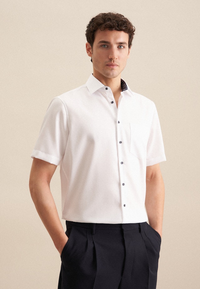 Regular Chemise d'affaires Uni in Blanc |  Seidensticker Onlineshop