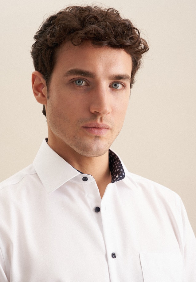 Regular Chemise d'affaires Uni in Blanc |  Seidensticker Onlineshop