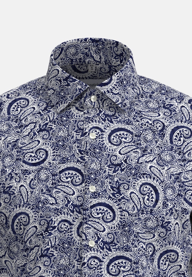 Slim Business Hemd Druck in Dunkelblau |  Seidensticker Onlineshop
