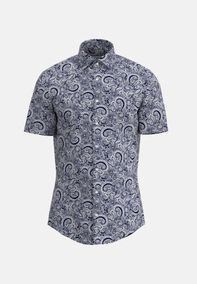 Slim Business shirt Print in Dark Blue |  Seidensticker Onlineshop