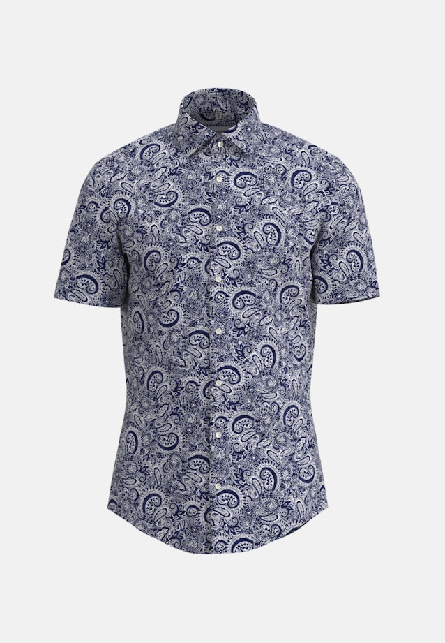 Slim Business Hemd Druck in Dunkelblau |  Seidensticker Onlineshop