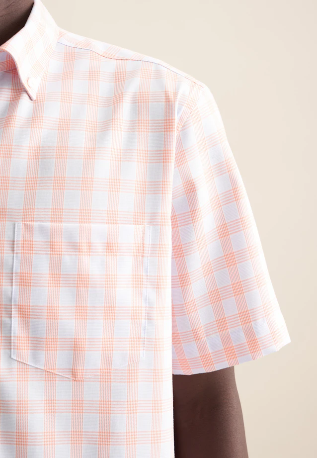 Regular Business Hemd Karo in Orange |  Seidensticker Onlineshop