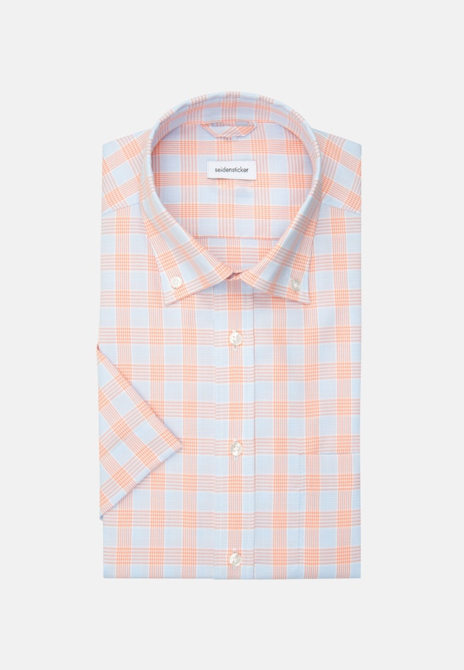 Regular Business Hemd Karo in Orange | Seidensticker Onlineshop