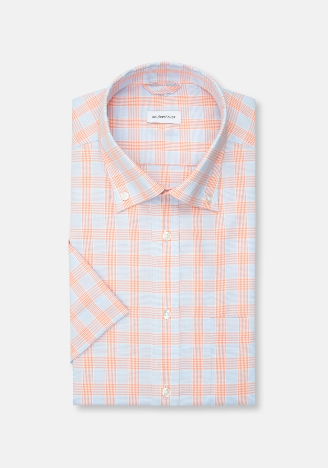 Regular Chemise d'affaires carreaux dans Orange | Boutique en ligne Seidensticker
