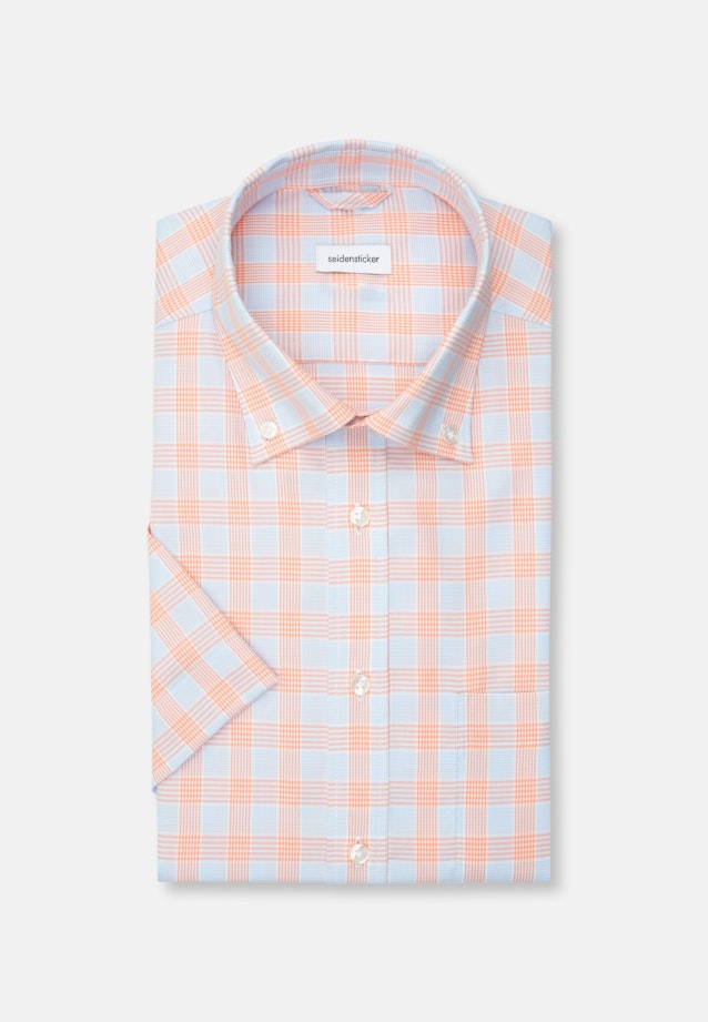 Regular Business Hemd Karo in Orange |  Seidensticker Onlineshop