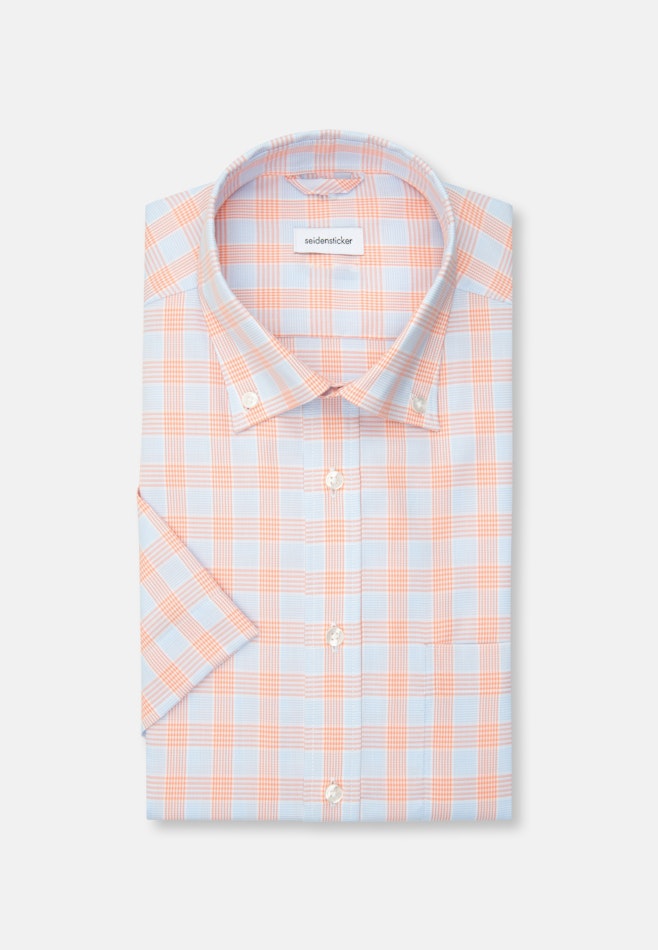 Regular Business Hemd Karo in Orange | Seidensticker Onlineshop