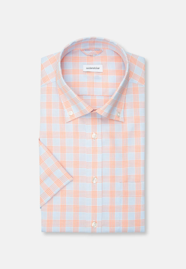 Regular Business Hemd Karo in Orange |  Seidensticker Onlineshop