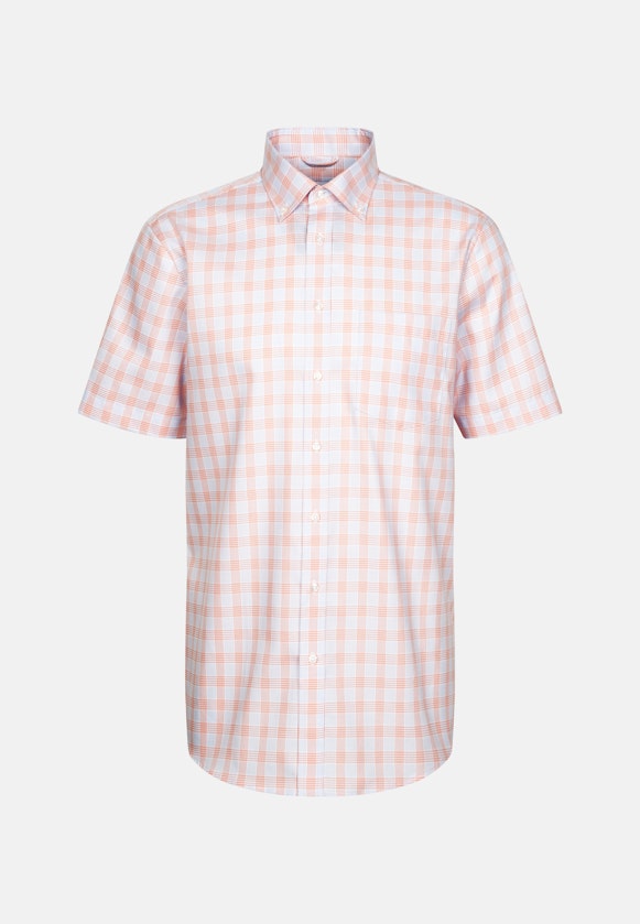 Regular Business Hemd Karo in Orange |  Seidensticker Onlineshop