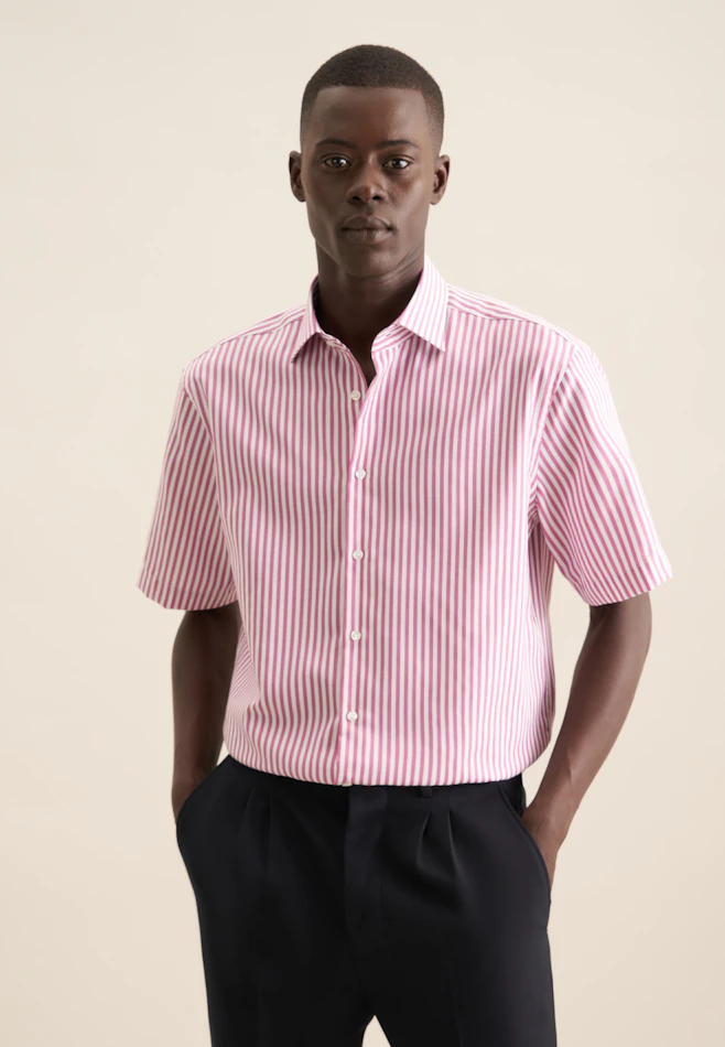 Regular Business Hemd Streifen in Rosa/Pink | Seidensticker Onlineshop