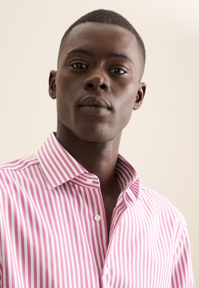 Regular Business Hemd Streifen in Rosa/Pink |  Seidensticker Onlineshop