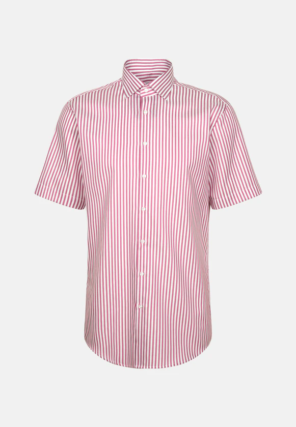 Regular Business Hemd Streifen in Rosa/Pink |  Seidensticker Onlineshop