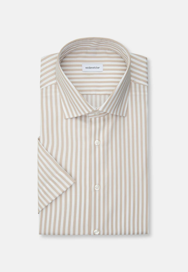Regular Business Hemd Streifen in Beige |  Seidensticker Onlineshop
