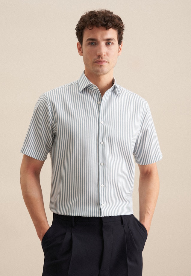 Regular Business shirt Stripe in Green |  Seidensticker Onlineshop