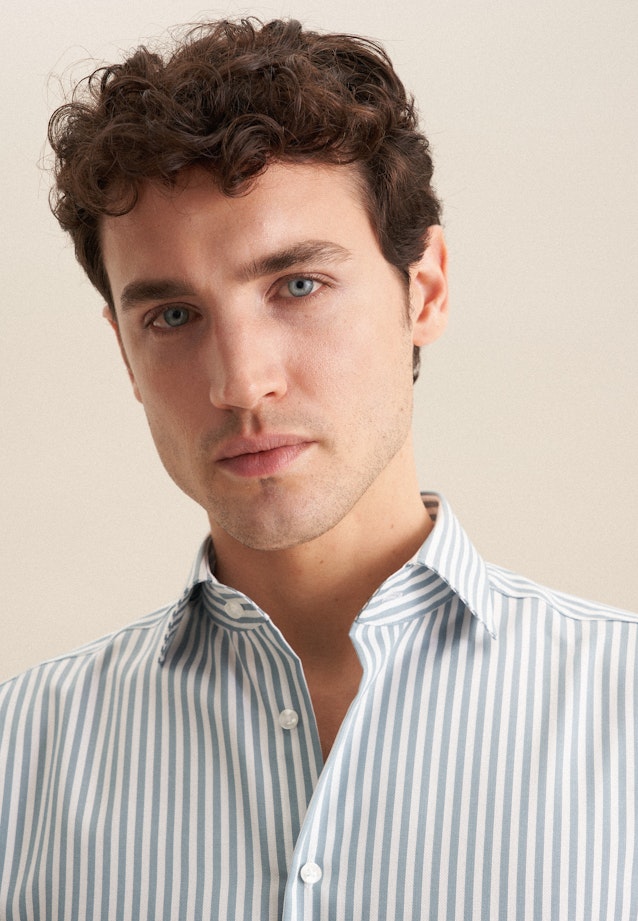 Regular Business shirt Stripe in Green |  Seidensticker Onlineshop