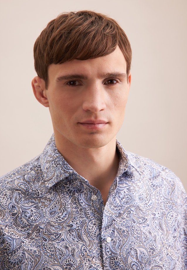 Comfort Business Hemd Floral in Hellblau |  Seidensticker Onlineshop