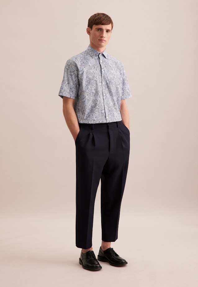 Comfort Business Hemd Floral in Hellblau |  Seidensticker Onlineshop