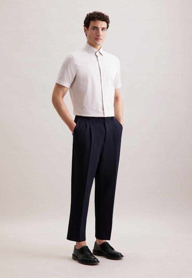 Shaped Business Hemd Streifen in Beige |  Seidensticker Onlineshop