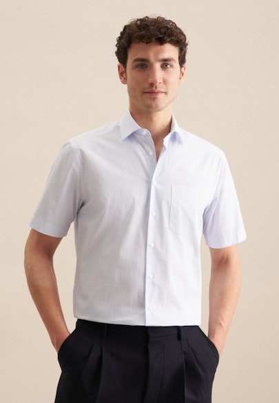 Regular Business shirt Print in Light Blue |  Seidensticker Onlineshop