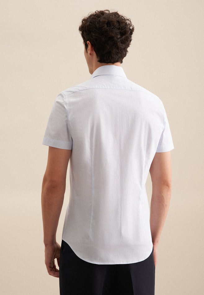 Shaped Business shirt Print in Light Blue | Seidensticker online shop