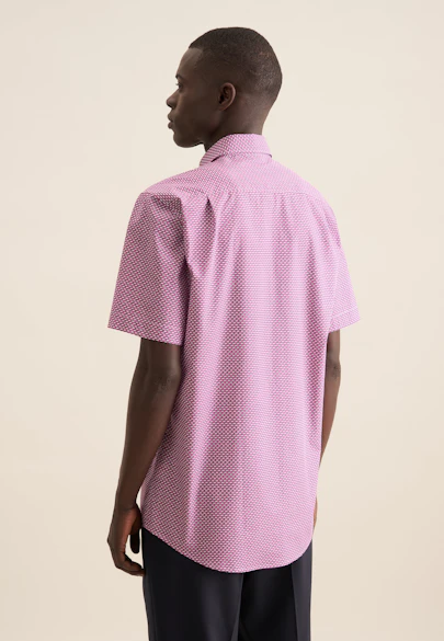 Regular Business Hemd Druck in Rosa/Pink |  Seidensticker Onlineshop