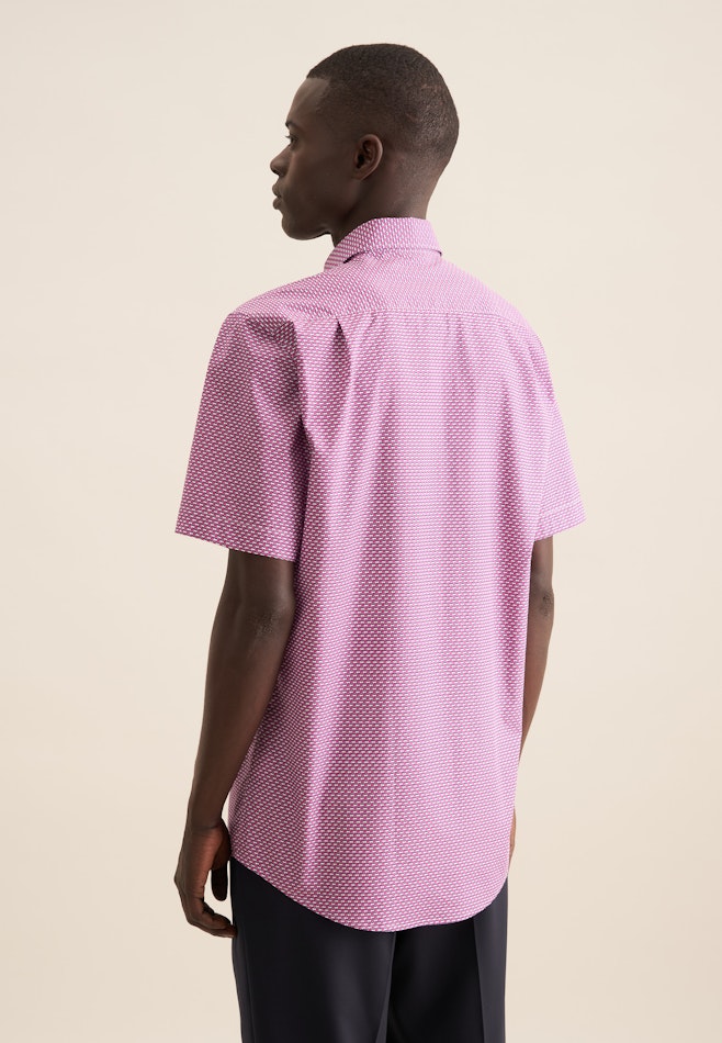 Regular Business Hemd Druck in Rosa/Pink | Seidensticker Onlineshop
