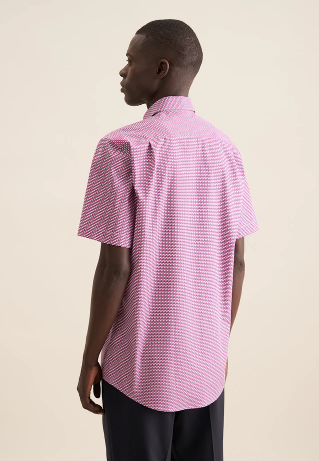 Regular Business Hemd Druck in Rosa/Pink |  Seidensticker Onlineshop