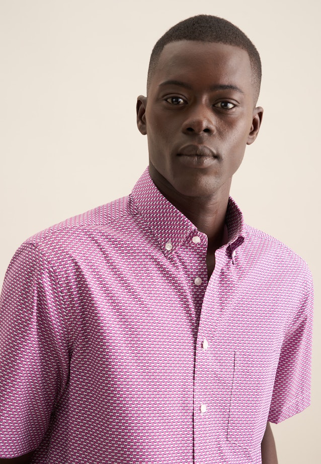 Regular Business shirt Print in Pink |  Seidensticker Onlineshop