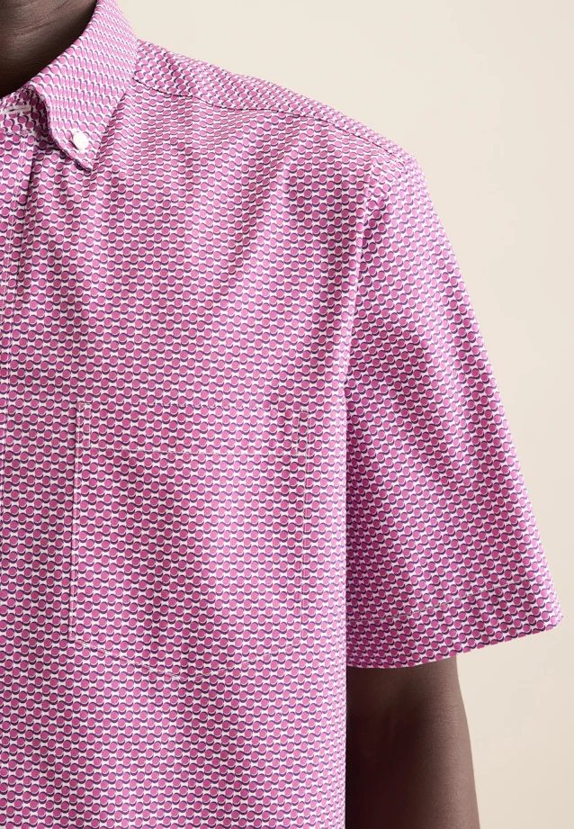 Regular Business Hemd Druck in Rosa/Pink |  Seidensticker Onlineshop