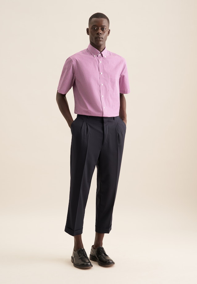 Regular Chemise d'affaires Imprimé in Rose Fuchsia |  Seidensticker Onlineshop