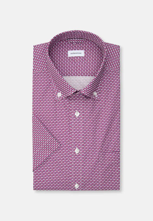 Regular Business Hemd Druck in Rosa/Pink |  Seidensticker Onlineshop