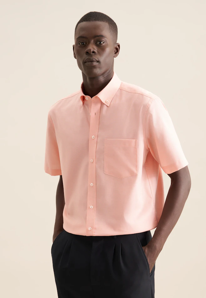 Regular Business shirt Structure in Orange | Seidensticker online shop