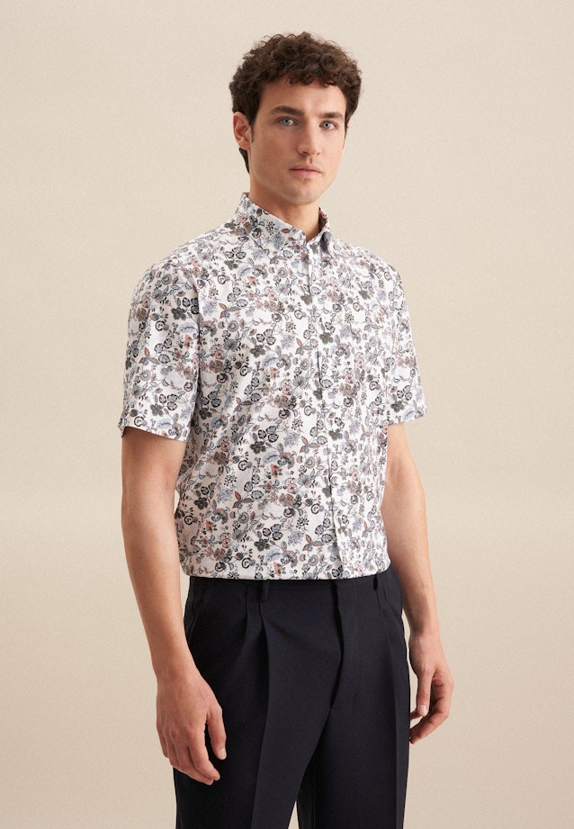 Regular Chemise d'affaires Imprimé in Orange |  Seidensticker Onlineshop