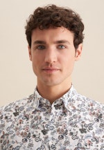 Regular Chemise d'affaires Imprimé in Orange |  Seidensticker Onlineshop