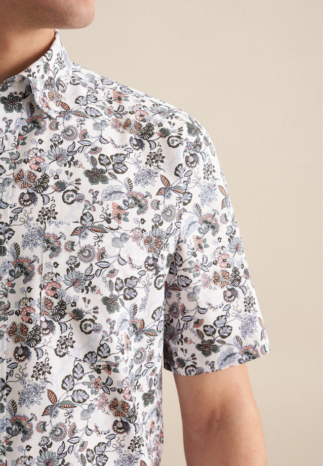 Regular Business Hemd Druck in Orange |  Seidensticker Onlineshop