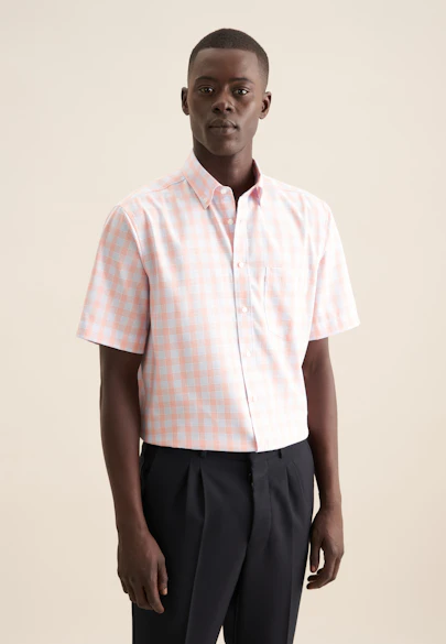 Comfort Business shirt Check in Orange |  Seidensticker Onlineshop